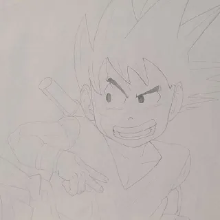 Hand Drawn Kid Goku