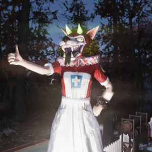 Glowing Blue Devil Mask