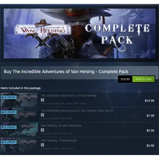 The Incredible Adventures of Van Helsing Complete Pack Steam Key