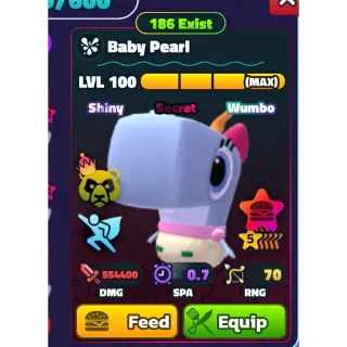 SPONGEBOB TOWER DEFENSE - 5 STAR SHINY WUMBO NEPTUNE CROWN BABY PEARL