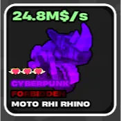 🌱 Fruits vs Brainrots 🌱🧠 24.8M/s ➣ Cyberpunk ➣ Max Traits ➣ 11Kg Moto Rhi Rhino~🧠