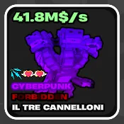 🌱 Fruits vs Brainrots 🌱🧠 41.8M/s ➣ Cyberpunk ➣ Max Traits ➣ 40Kg Max Size! Tre Cannelloni~🧠