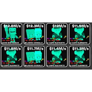 Fruits vs brainrots cash/s mega pack