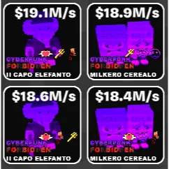 🌱 Fruits vs Brainrots 🌱🧠 Elite Four ➣ Cyberpunk Set ➣ Max Traits 🧠