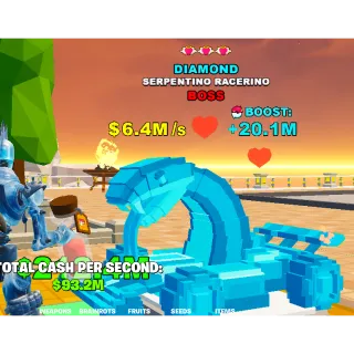 🌱 Fruits vs Brainrots 🌱🧠 6.4m ➣ Mini Sized Diamond ➣ Max Traits ➣ Serpentino Racerino~🧠