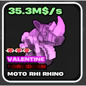 🌱 Fruits vs Brainrots 🌱🧠 35.3M/s ➣ Valentines ➣ Max Traits ➣ 39Kg Moto Rhi Rhino~🧠