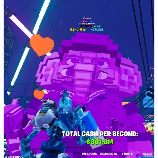 🌱 Fruits vs Brainrots 🌱🧠 24.1m ➣ Max Size Rainbow ➣ Max Traits ➣ Capo Elefanto~🧠