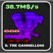 🌱 Fruits vs Brainrots 🌱🧠 38.7M/s ➣ Cyberpunk ➣ Max Traits ➣ 33Kg Tre Cannelloni~🧠