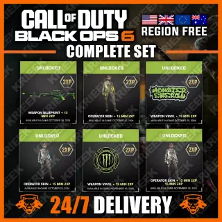 Call of Duty Black Ops 6 Monster Energy Full Set Operator Skins B06 2XP