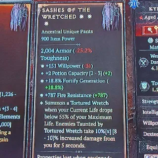3 GA Sash Of Wretched
