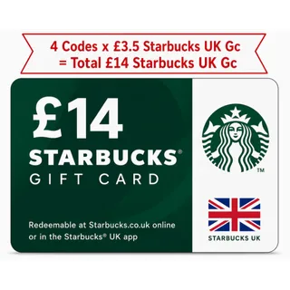 £14.00 GBP Starbucks UK (~ $20 USD) at only $13.00 USD