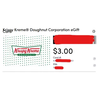 $3.00 USD Krispy Kreme at just $1 only