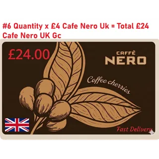 £24.00 GBP (~ $32.7) Caffe Nero Coffee UK Gift Card at Just $18 USD