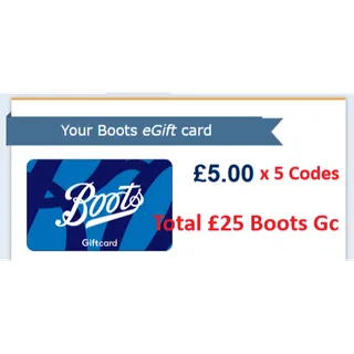 £25.00 GBP (~ approx $33.5) Boots Uk Gift Card at just £17.50 GBP (~ approx $23.5) only 