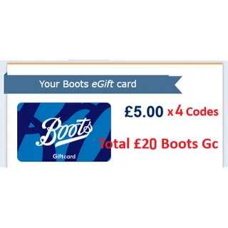 £20.00 GBP (~ approx $27) Boots Uk Gift Card at just £14 GBP (~ approx $19) only 