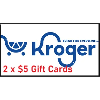 $10.00 USD (2 x $5) Kroger Gift Cards at just $7