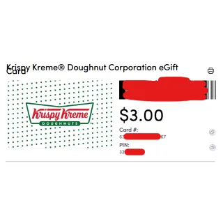 $3.00 USD Krispy Kreme at just $1 only
