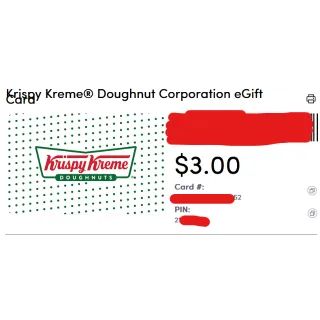 $3.00 USD Krispy Kreme at just $1.70