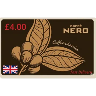 £24.00 GBP (~ $32.7) Caffe Nero Coffee UK Gift Card at Just $18 USD