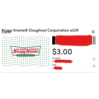$3.00 USD Krispy Kreme at just $1 only