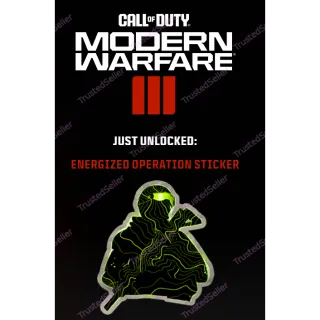 CALL OF DUTY MODERN WARFARE III - ENERGIZED OPERATION STICKER - MONSTER ENERGY