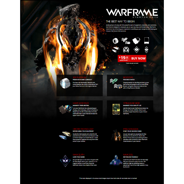 Warframe Starter Pack Pc Xbox One Playstation Global Cd Key - xbox one starter pack xbox one roblox