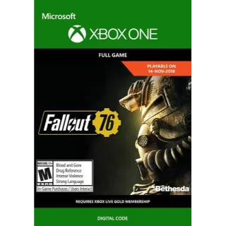 Fallout 76 (Xbox One) Xbox Live Key GLOBAL