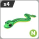 4x Garden Snake Neon Luminous