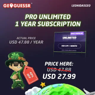 GeoGuessr Subscription to YOUR ACCCOUNT | Pro Unlimited 1 Year