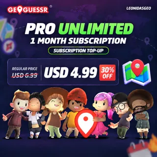 GeoGuessr  Subscription to YOUR ACCCOUNT | Pro Unlimited 1 Month