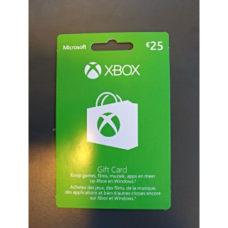 Xbox Gift Card 25€, Carte prépayée Xbox Live