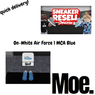 SRS|On-White Air Force 1 MCA Blue