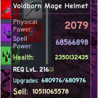 VoidBorn Mage Helm (Almost God Pot)