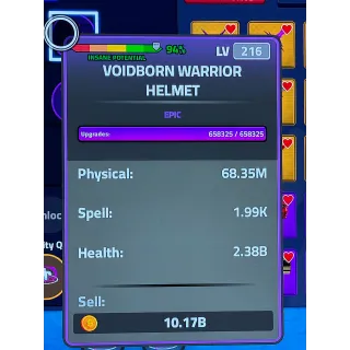 Purple voidborn warrior helmet