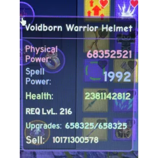 Voidborn warrior helmet purple