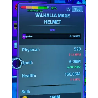God pot valhalla mage helmet 