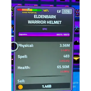 Eldenbark warrior helmet 