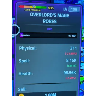 Epic overlords mage robes