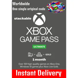 Xbox Game Pass Ultimate 1 Month region free instant delivery 