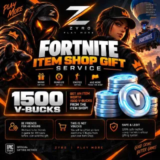 1500 V-Bucks | Fortnite 1500 Vbucks Gifting