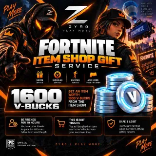 1600 V-Bucks | Fortnite 1600 Vbucks Gifting