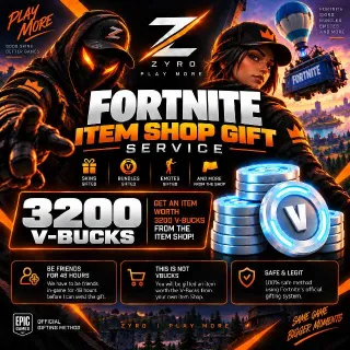 3200 V-Bucks | Fortnite 3200 Vbucks Gifting
