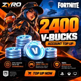 Fortnite 2,400 V-bucks | 2400 VBUCKS TOPUP