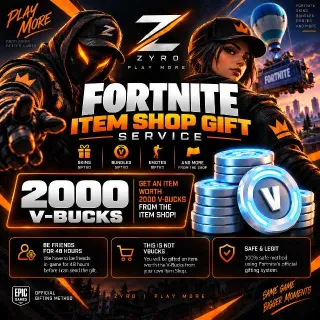 2000 V-Bucks | Fortnite 2000 Vbucks Gifting