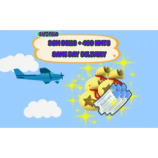 36M Bells + 400 NMTs 🟢SAME DAY DELIVERY🟢100% Security || Animal Crossing New Horizons || ACNH ||{Freebies Included}