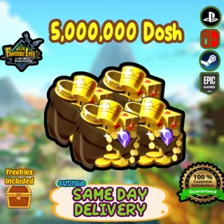 5 Million Dosh || 🟢SAME DAY DELIVERY🟢 || Fantasy Life i: The Girl Who Steals Time