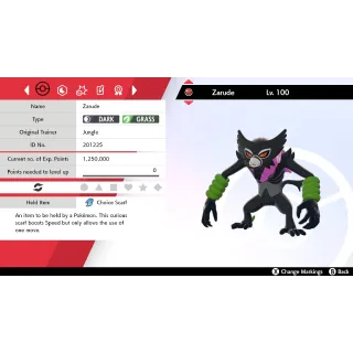 Dada Zarude Mystery Gift Max IVs/EVs 🟢SAME DAY DELIVERY🟢 Pokémon Sword and Shield or Pokemon HOME||Battle Ready