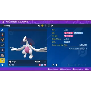 Shiny Lugia🟢SAME DAY DELIVERY🟢Pokémon Scarlet and Violet|| Shiny, EVs, IVs, Battle Ready