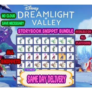 All Storybook Snippets 🟢SAME DAY DELIVERY🟢100% Security || Disney Dreamlight Valley Bundle