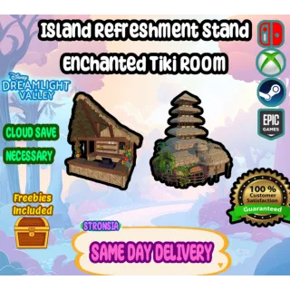 Island Refreshment Stand + Enchanted Tiki Room || Disney Dreamlight Valley